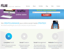 Tablet Screenshot of pillarsocialmedia.com